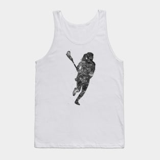 Lacrosse player black and white Tank Top